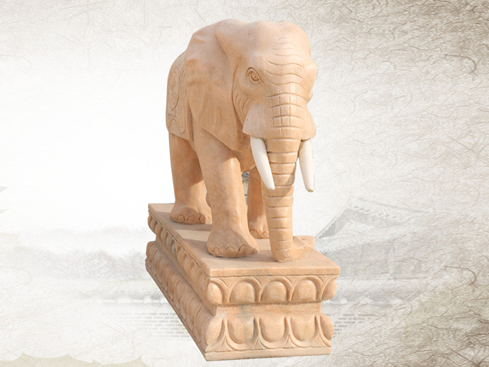 大象石雕安装